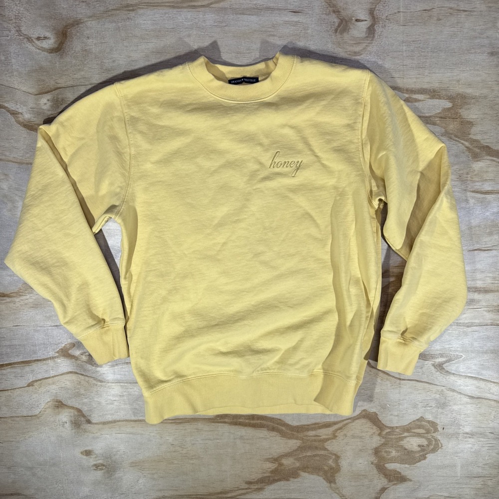 Brandy Melville John Galt Women's Sweatshirt One Size, Yellow , Pullover Honey‎